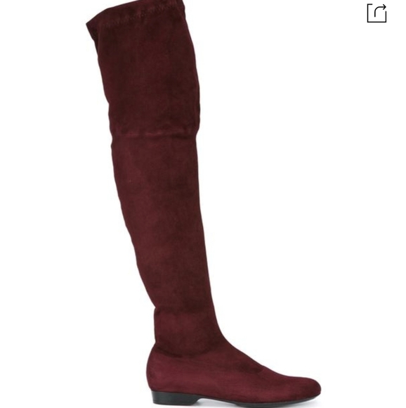 Robert Clergerie Shoes - Robert Clergerie Fissal Thigh High Maroon Boots